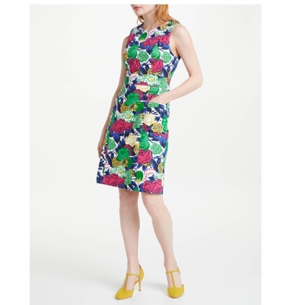Boden Petite Retro Pocket Floral Sheath Mini Dress 6